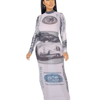 Money Print Dress (2 colors)