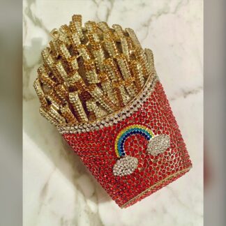 Crystal 'French Fries' Clutch Bag (2 colors)