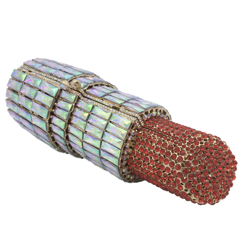 Crystal 'Lipstick' Clutch Bag (5 colors) Nibor Boutique