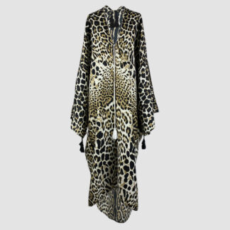 Leopard Print Kimono Robe