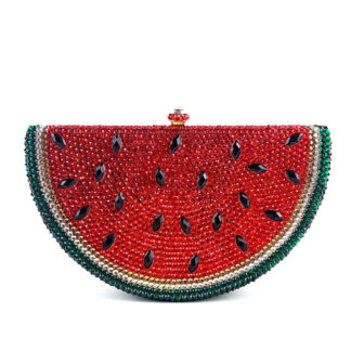 Crystal 'Fruit Slice' Clutch Bag (Watermelon)